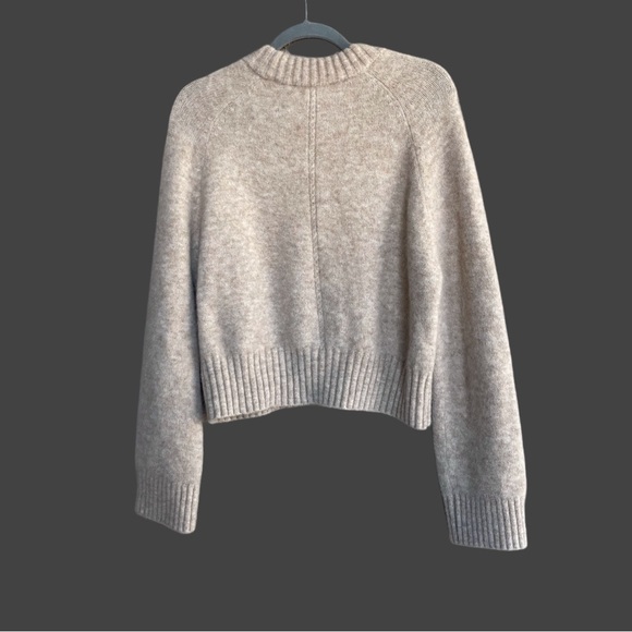 SEZANE Neutral Soft Cream Beige Alpaca Wool Sweater Pullover Sama Jumper - Picture 7 of 10